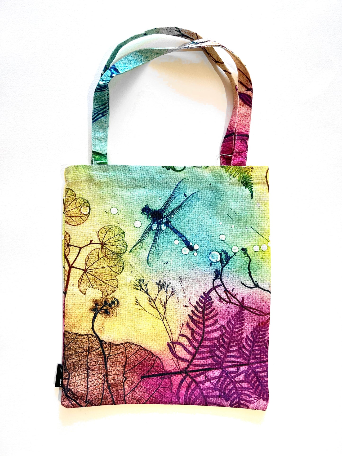 Rainbow Dragonfly Tote Bag