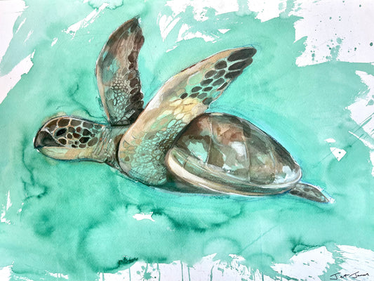'Sea Turtle 2' Fine Art Print